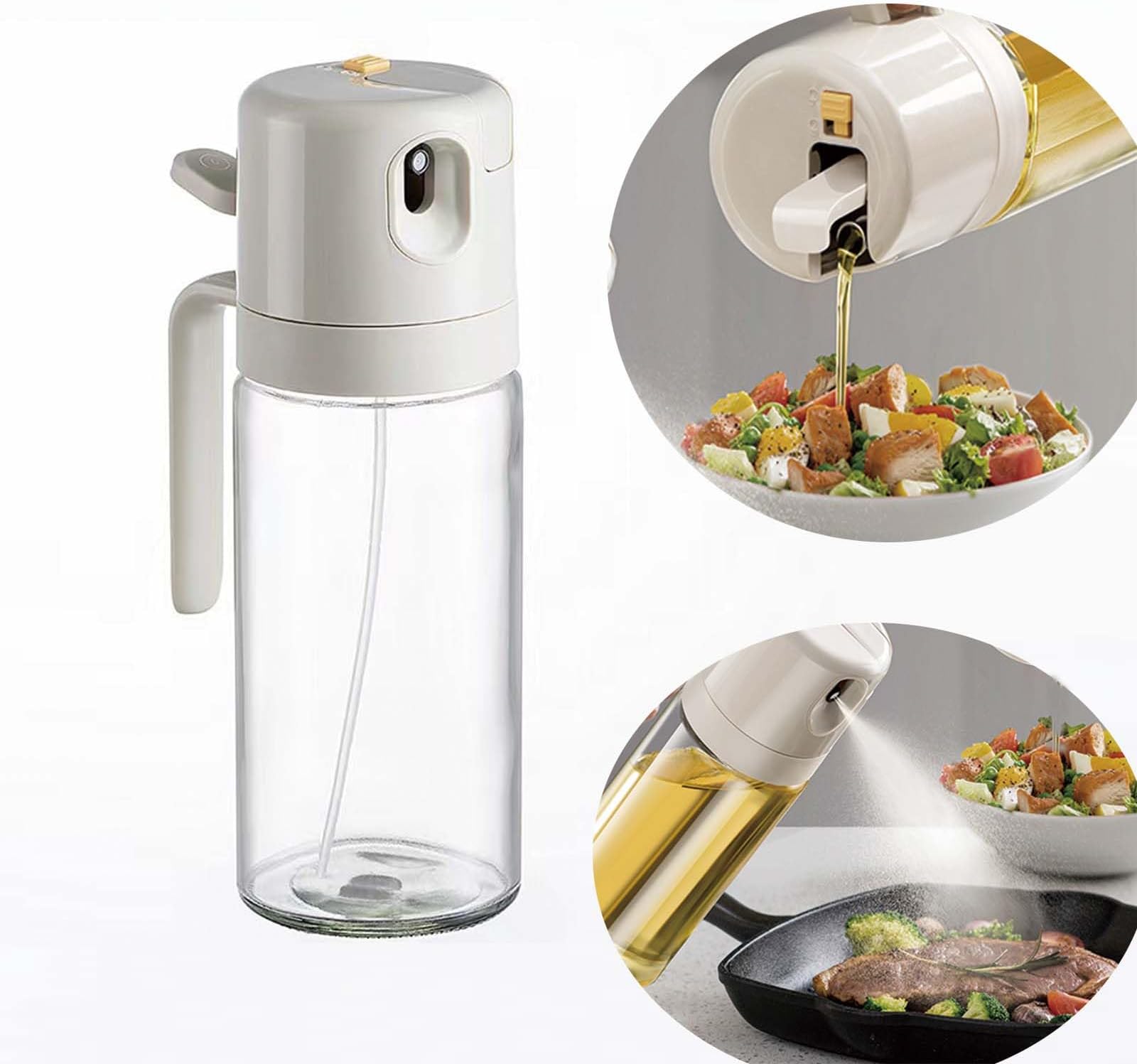 Behiruch 2 Pulvérisateurs Huile Cuisine 100ml - Spray Huile D'Olive Pour Air Fryer, Grill Et Barbecue - Kit Complet