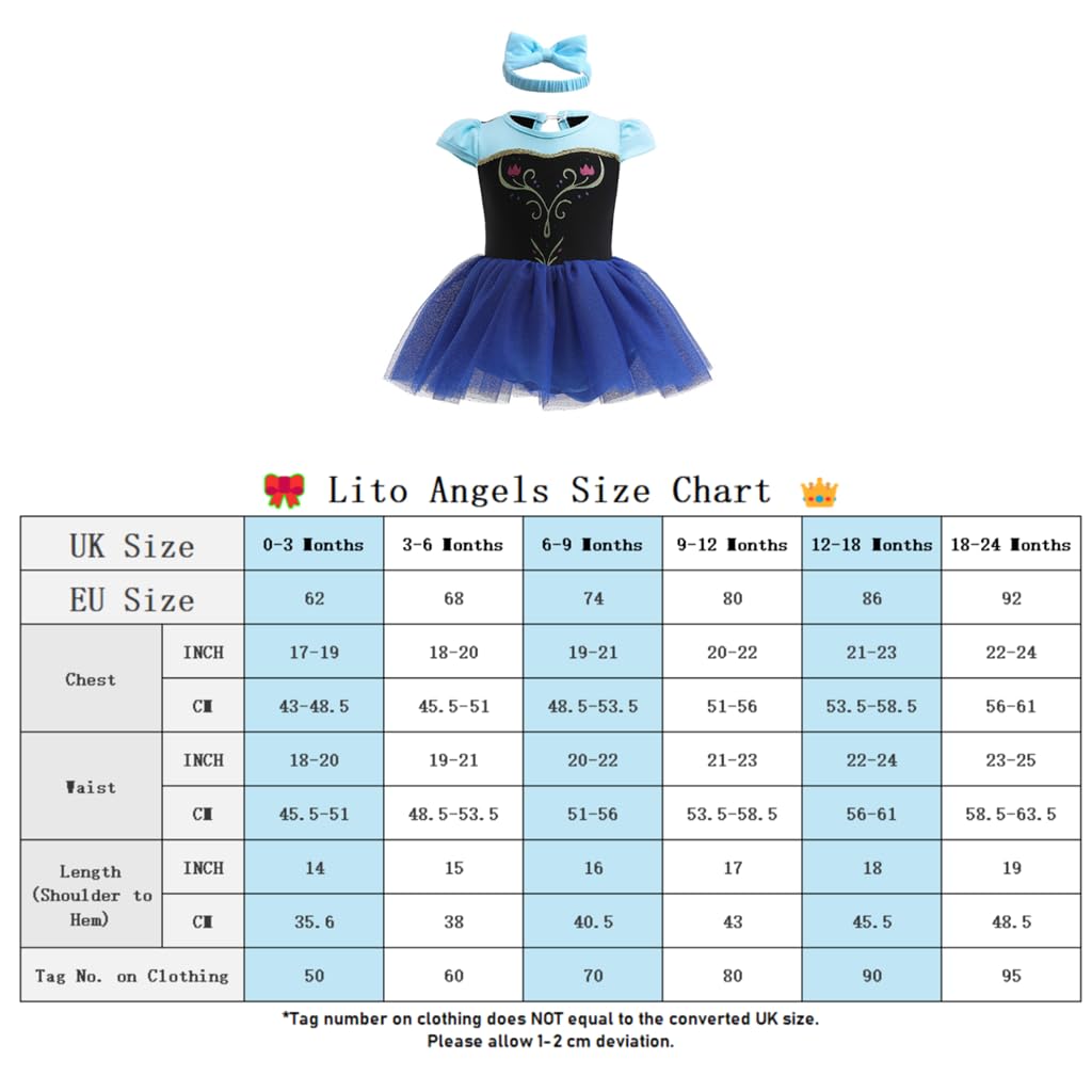 Lito Angels - Mono tipo pelele, disfraz de princesa para bebé y niñas con diadema con lazo, para fiesta de cumpleaños, Halloween — view 6