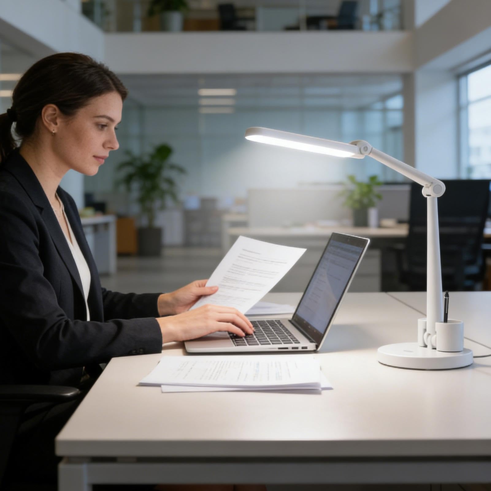 LED-Schreibtischlampe, verstellbar, augenschonend, langlebig, faltbar, für Schlafzimmer, Arbeitszimmer, Lesen, Schreiben, Schminktisch und mehr, perfekt für Zuhause und Büro