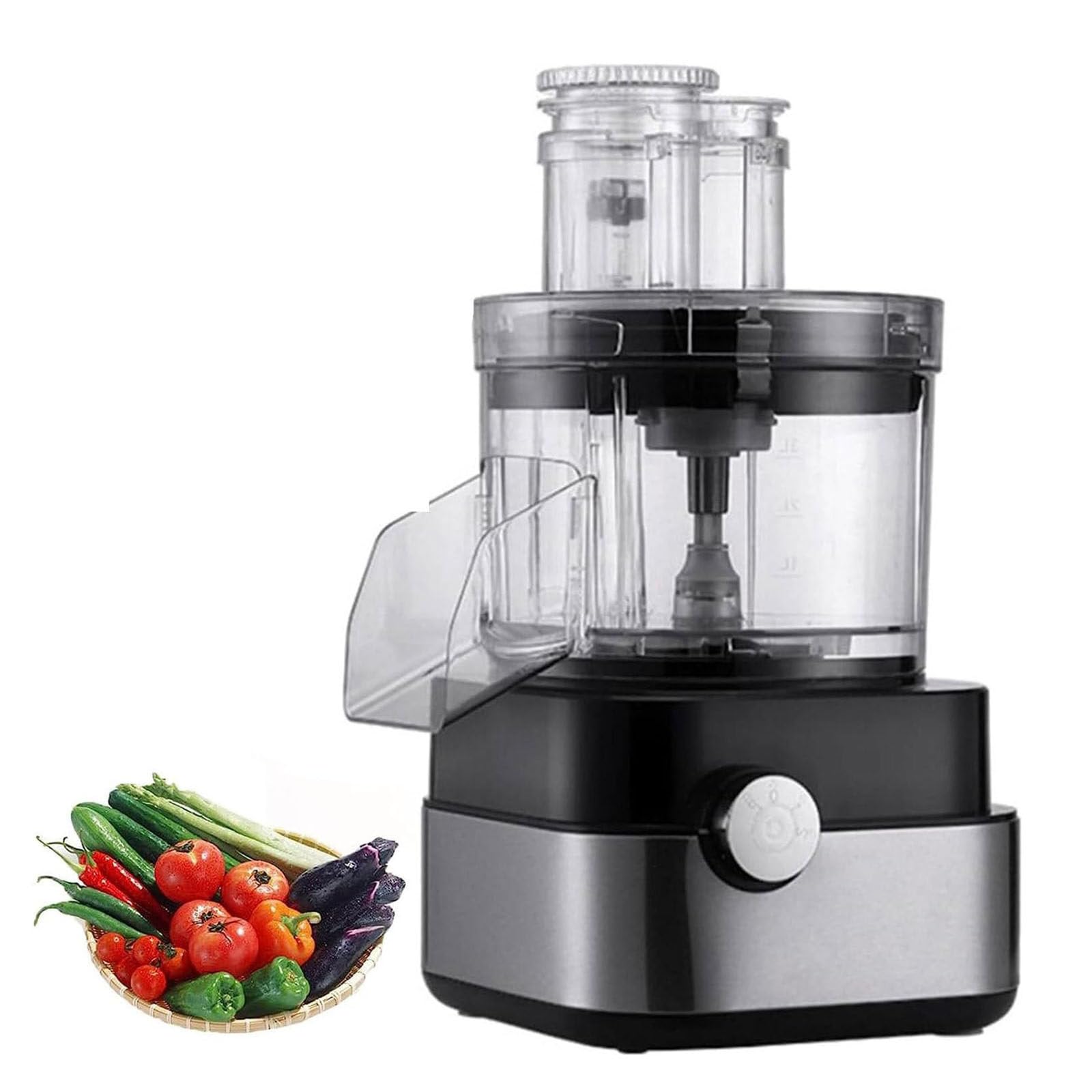 Extractor de Zumos y Verduras - Licuadora Prensado en Frio para Frutas y Verduras Enteras - Juicer de Acero Inoxidable,220V