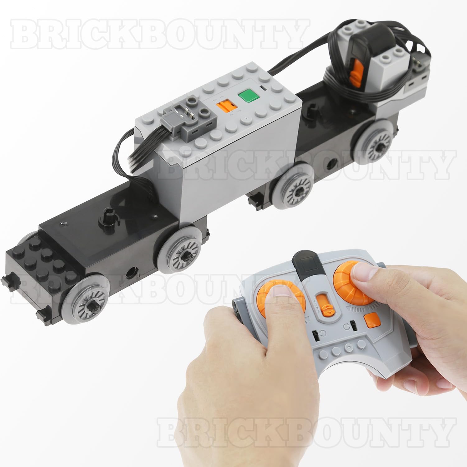 38 pièces Composants électriques compatibles avec Les Ensembles de Train de Blocs de Construction, Assemblage STEM du kit de Moteur pour Briques, Fonctions de contrôle pour Briques MOC
