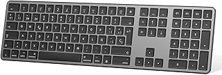 OMOTON Wireless Bluetooth Keyboard, Rechargeable for Mac OS, Spanish Distribution, with Numeric Keypad, Compatible with Ma…