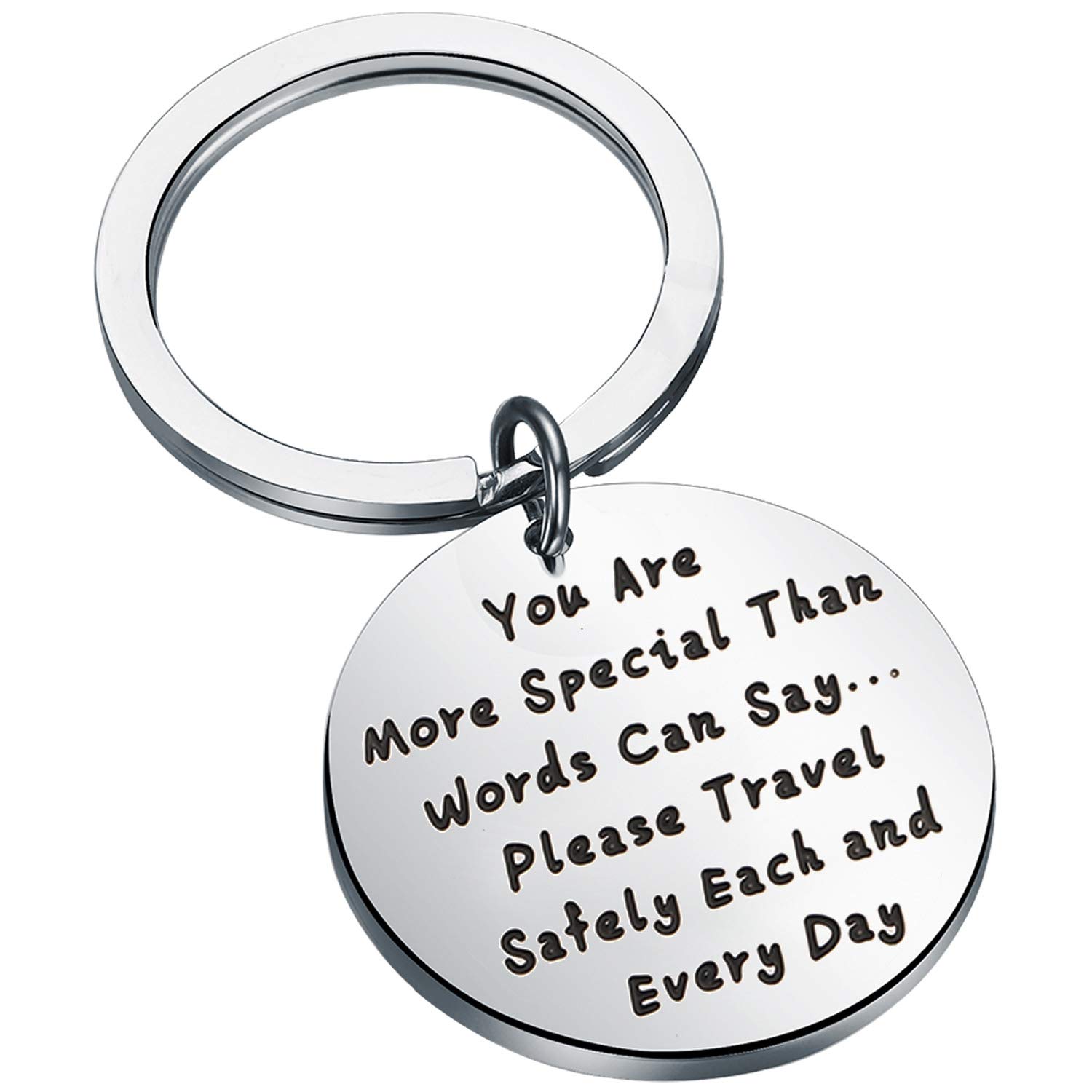 BEKECHSafe Travels Keychain You Are More Special Than Words Can Say Travel Safely Keychain