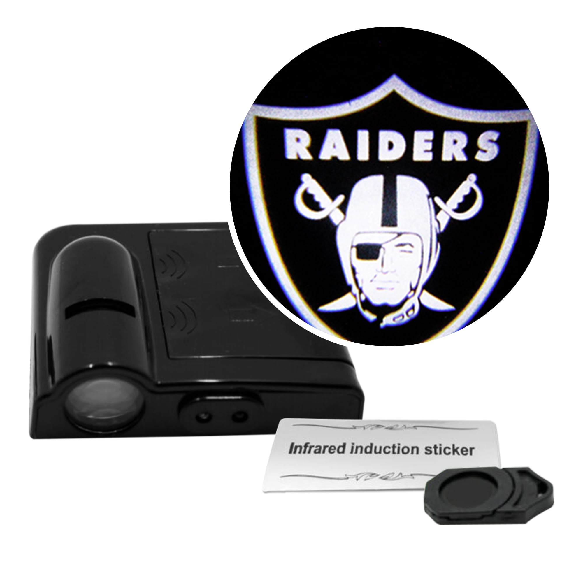 LED Car Door Light - Officially Licensed NFL Wireless Projector - Show Your Team Pride - Battery Powered, Easy Install