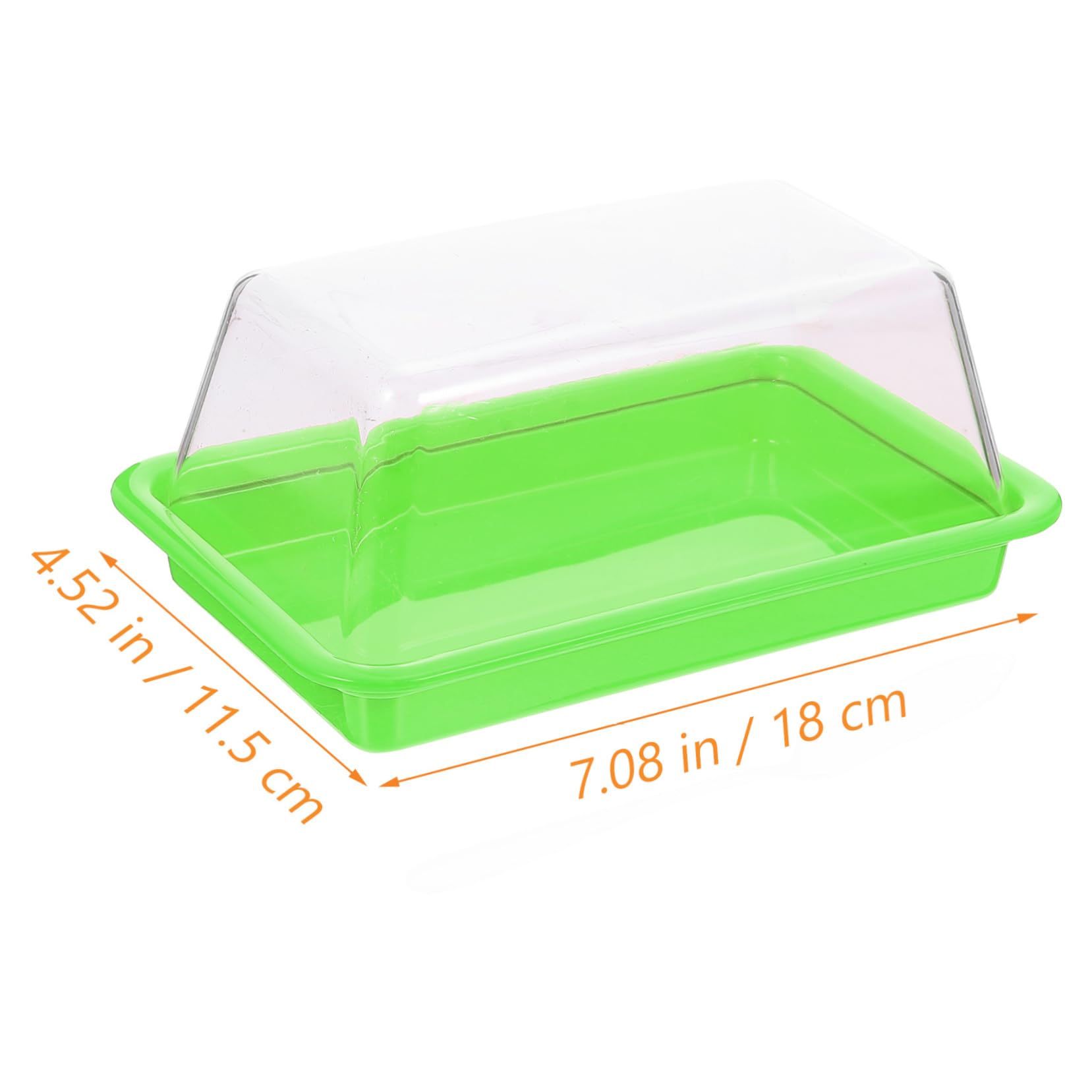 1 Set Butter Box Food Containers Cheeseits Serving Utensils Reusable Serving Bowls Cream Container Butter Storage Tray Butter Cutter Cheese Dish Household Tableware Plastic Green Garneck