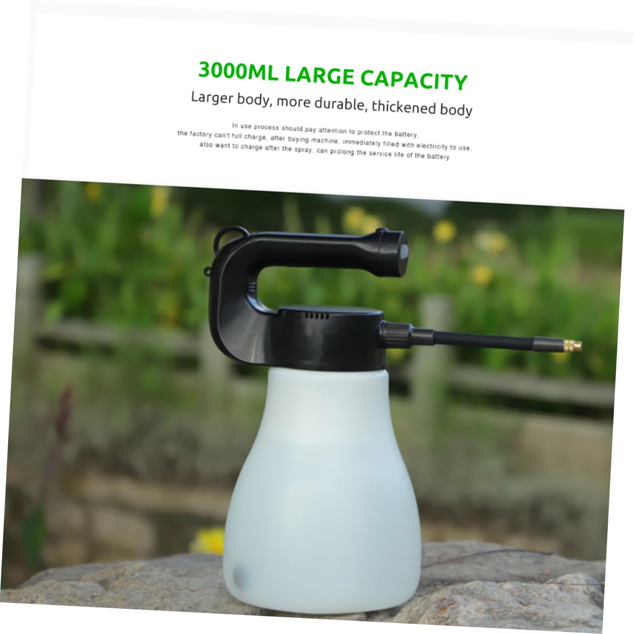 Abaodam 3L Elektrische Gießkanne Tragbare Sprühflasche USB Ladesprüher für Garten Verstellbare Kupferöffnung Automatischer Sprüher