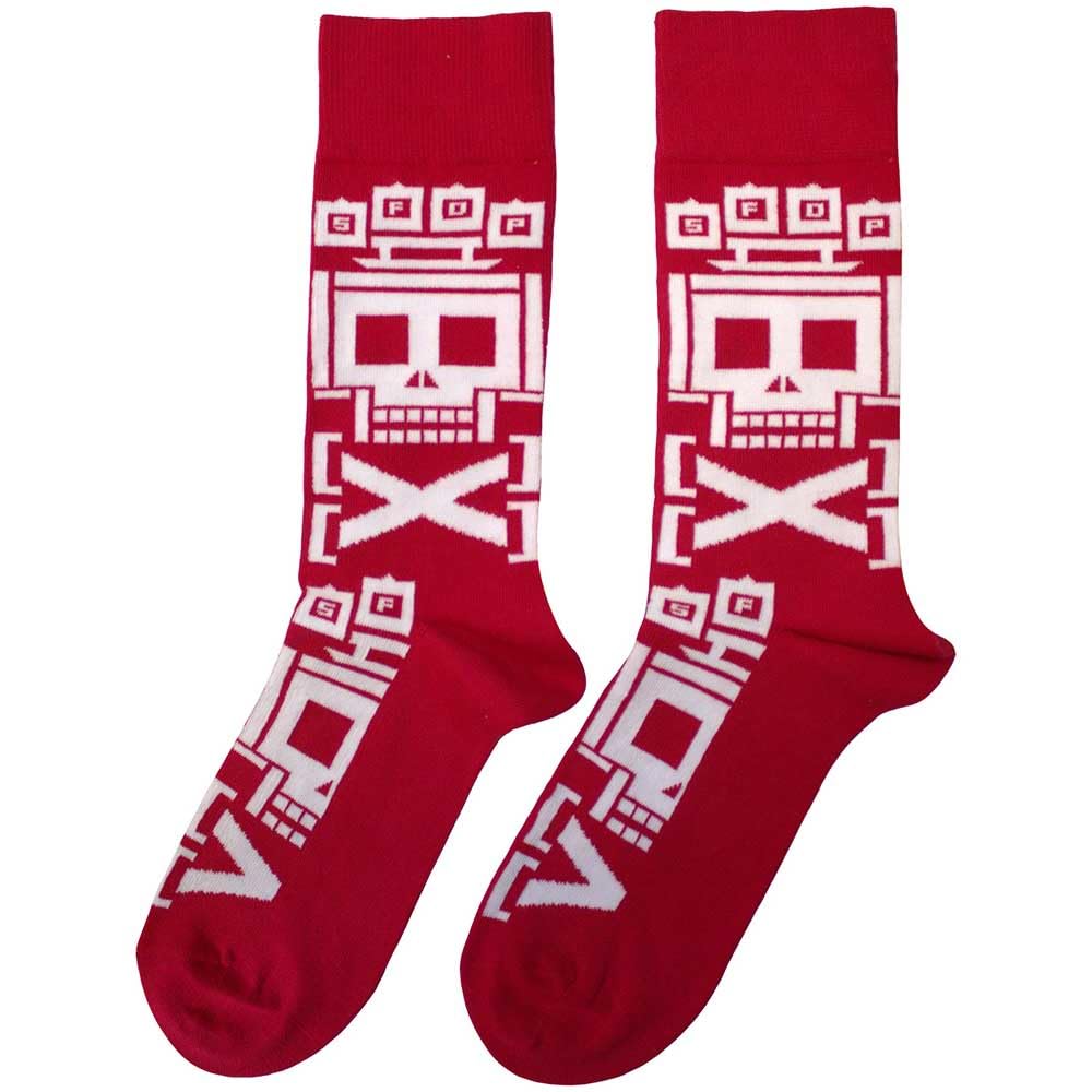 Rock Off officially licensed products Five Finger Death Punch Pixeled Skull Repeat Ankle Socks One Size