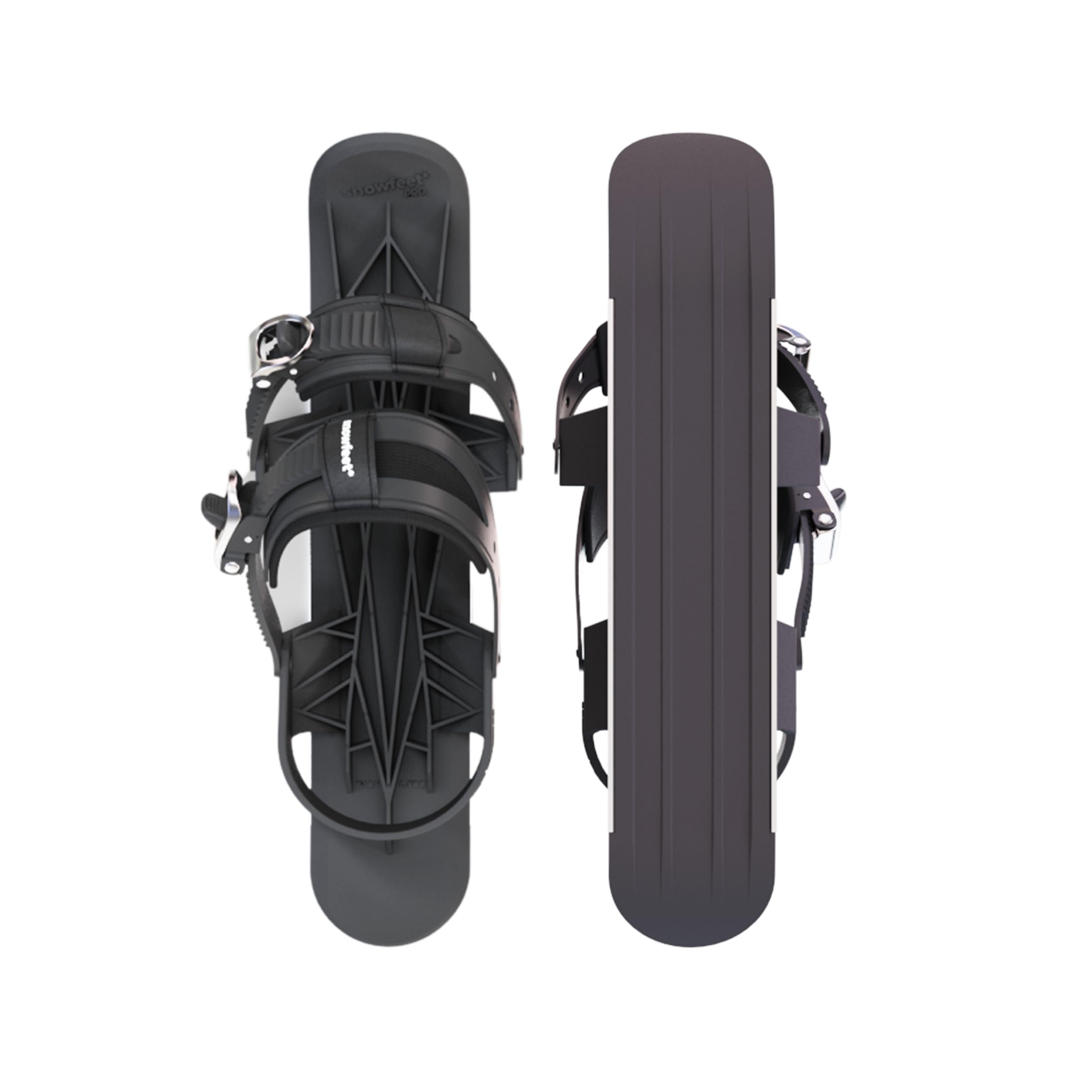Snowfeet Pro – Mini Patins de Ski Courts pour la Neige | Skis pour Chaussures d'hiver | Patins à Neige Courts | Le véritable Original