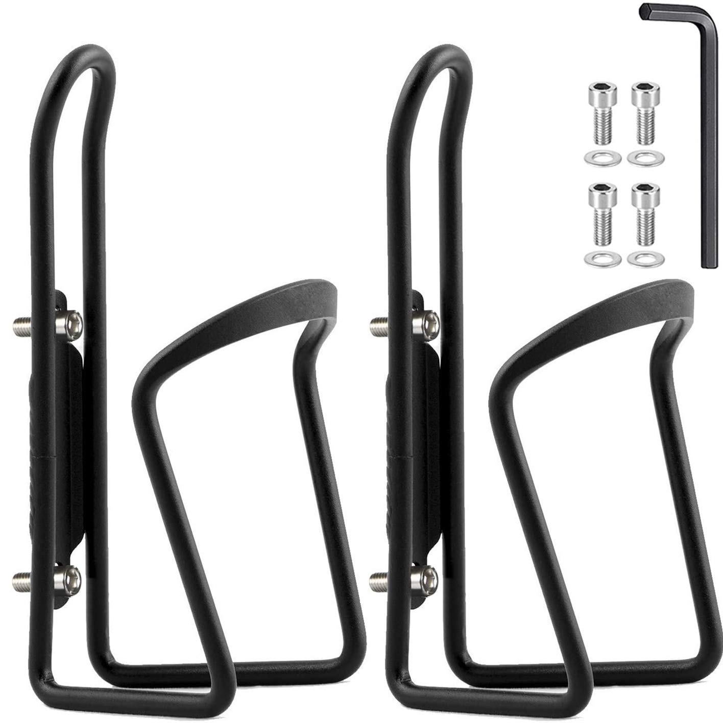Water Bottle Cages, Basic MTB Bike Bicycle Alloy Aluminum Lightweight Water Bottle Holder Cages Brackets(2 Pack- Drilled Holes Required)
