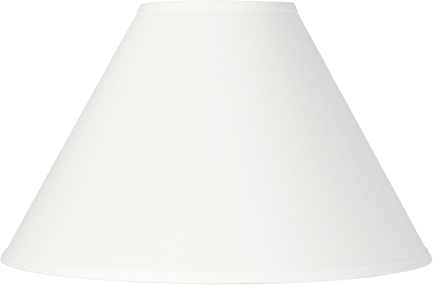 6" Top x 17" Bottom x 10" High x 11 1/2" Slant Lamp Shade Replacement Large White Chimney Round Country Traditional Linen Fabric Spider Harp Finial - Springcrest