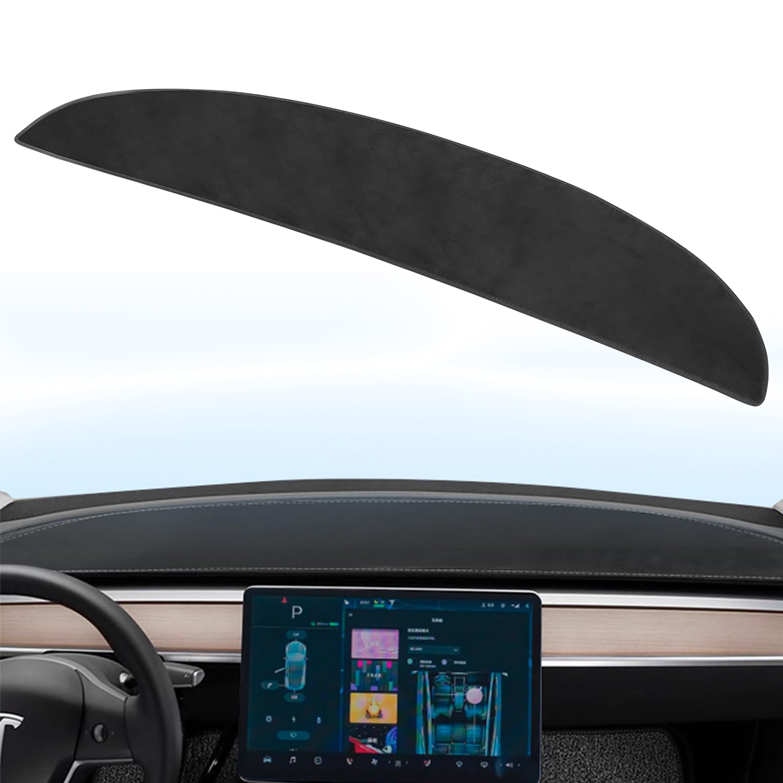 Photo 1 of NORNUO Interior Auto Accessories Dashboard Cover, Tesla Model Y Model 3 2017-2021 2022 2023