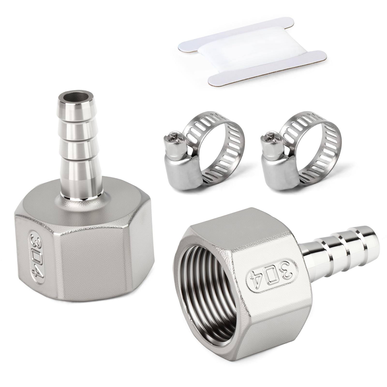 Accesorios para mangueras con espiga de 10mm Barb x 3/4 FBSP TAISHER con abrazaderas incluidas