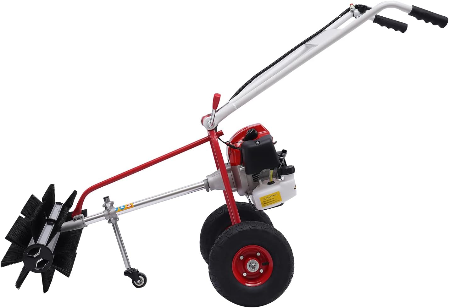 Gas Power WalkBehind Sweeper, 43cc 1.7 Hp Engine Power