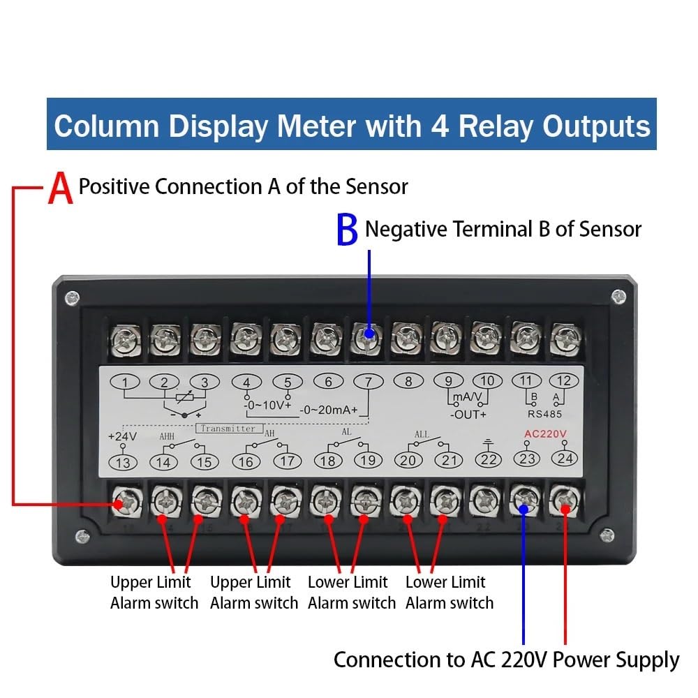 Transmisor de Nivel Integral a Prueba de Agua de 4-20 mA, Controlador de Sensor de Nivel de Agua, Aceite líquido, Caja de Montaje con Interruptor de Flotador(5m Range 5m Cable)