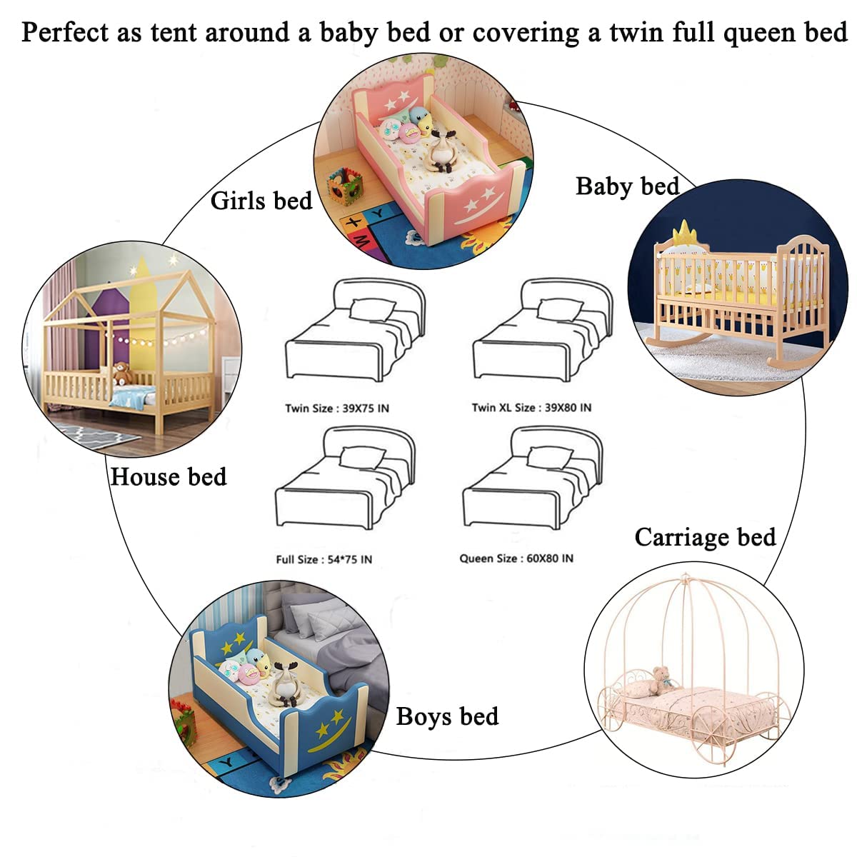 Princess Bed Canopy With Glowing Stars | Pink Mosquito Net For Girls Room Decor & Reading Nook