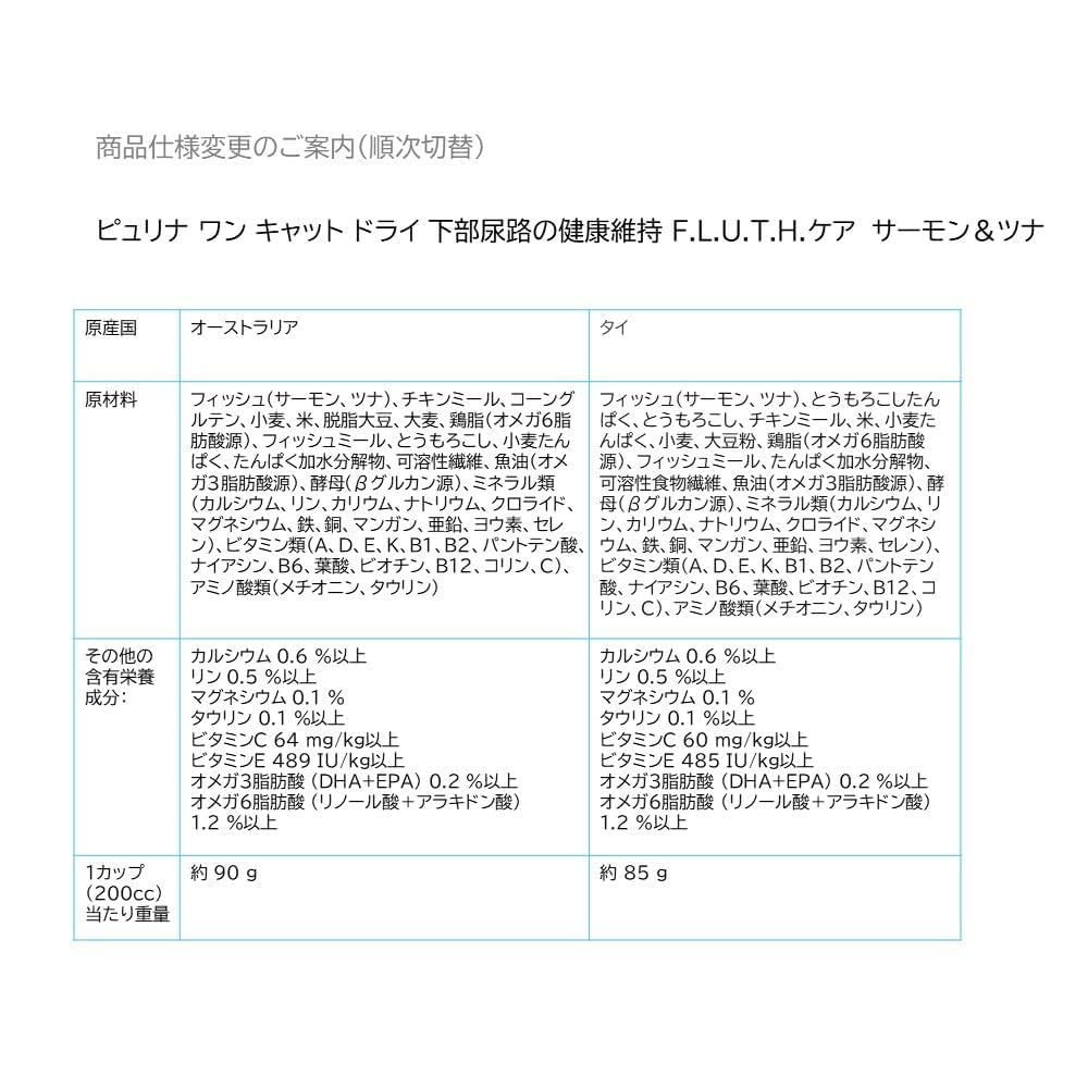 Amazon.co.jp: ピュリナ ワン キャット 下部尿路の健康維持FLUTH