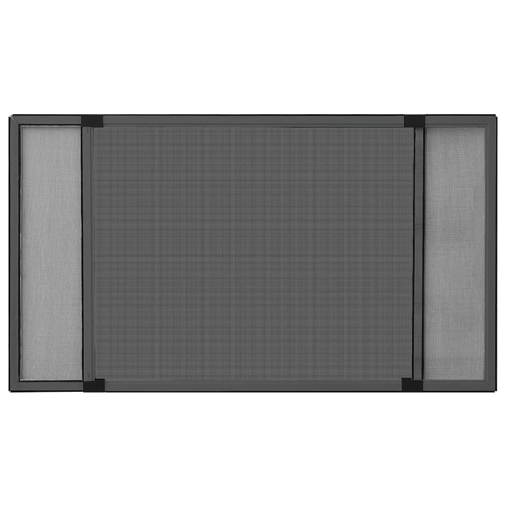 vidaXL Moustiquaire Extensible pour Fenêtres Filet Anti-insectes contre Mouches Guêpes Abeilles Moustiques Maison Anthracite (100-193)x75cm