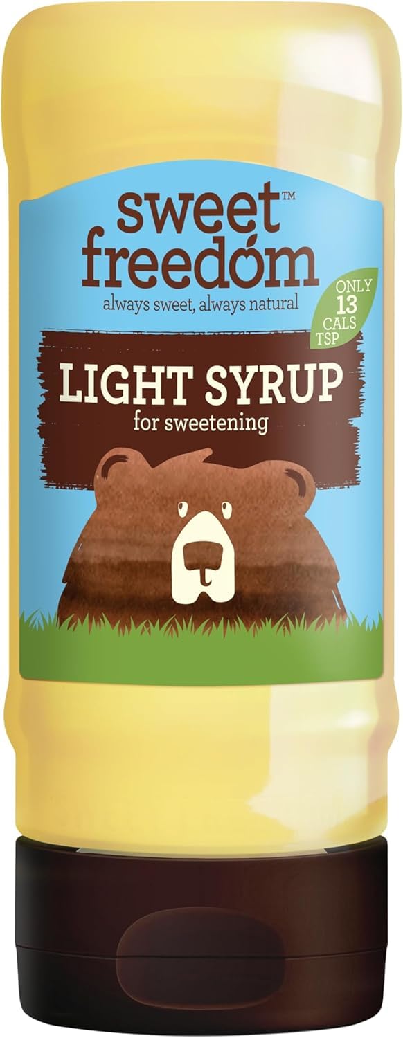 Sweet Freedom Light Syrup 350 g – Vegan Drizzle for Coffee and Pancakes, Naturally Sweetened with Fruits, Only 13 Kcal Per Teaspoon (Pack of 1)