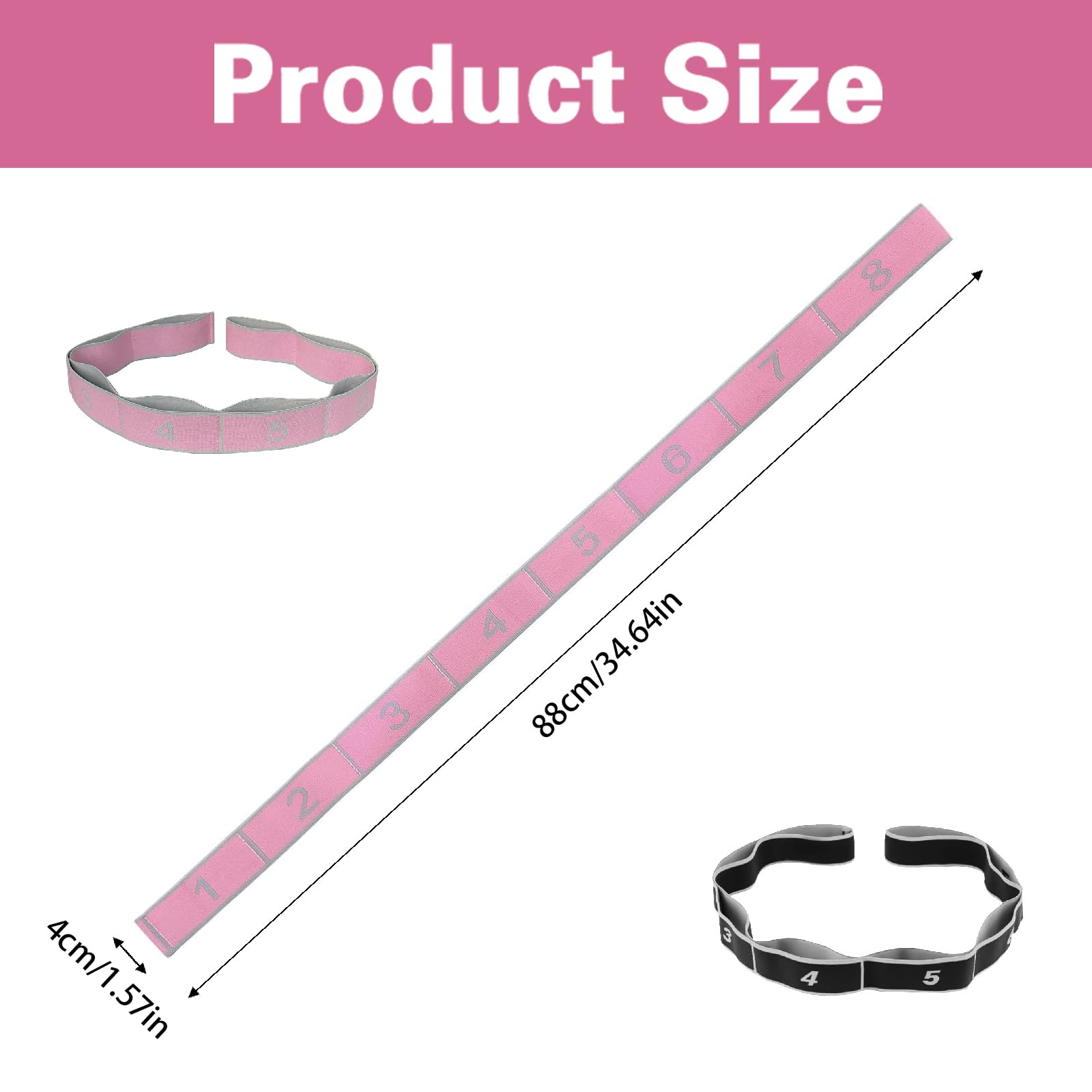 lus - stretchband - yogariem voor yoga, pilates en fascia-training