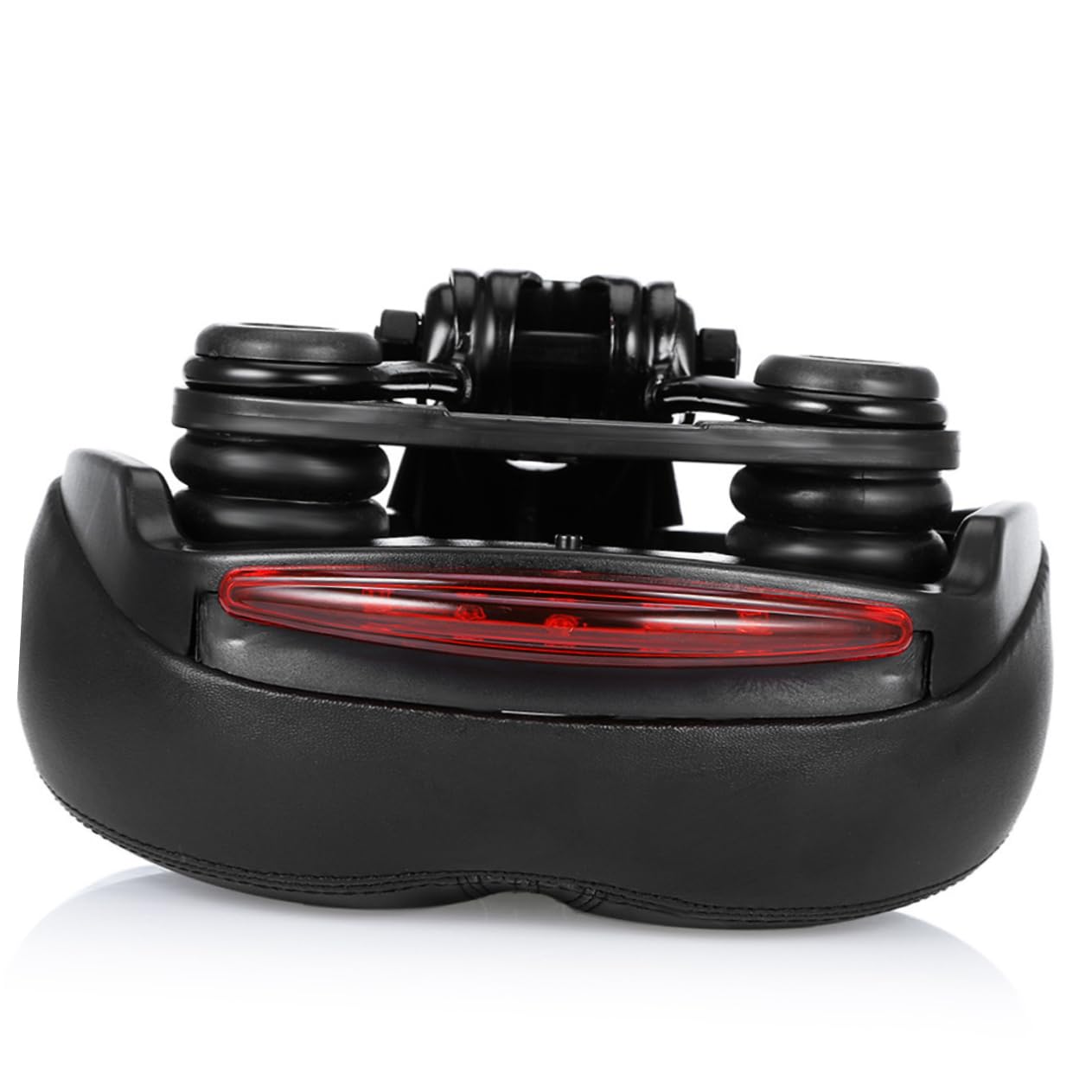 Yardwe de et pour Extérieur Chocs Intégrée Usage Les Lumière Selle Confortable en Cuir Noir avec Protection Vélo VTT sur