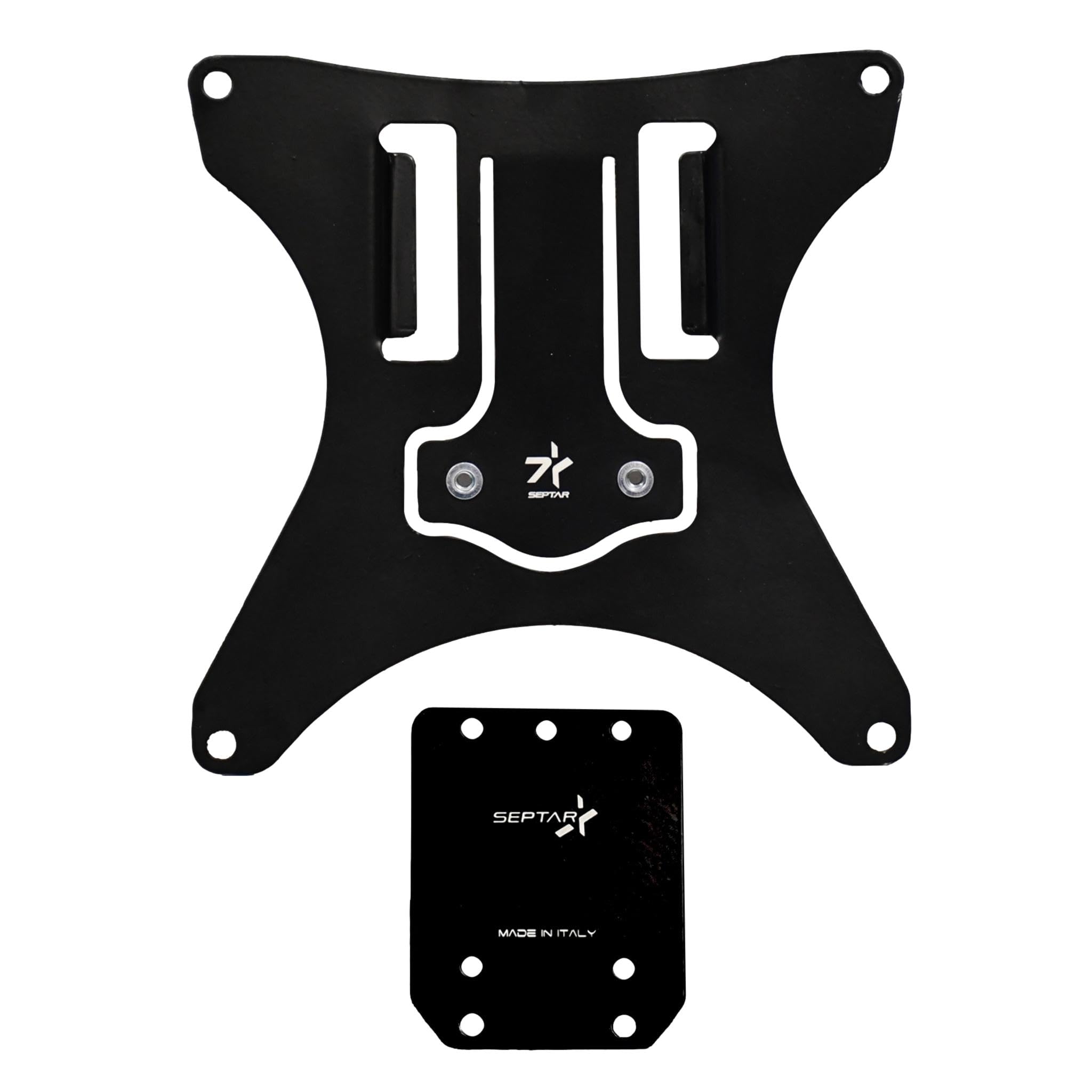 PORTATARGA SUPPORTO TARGA ESTRAIBILE CLICK CLACK universale MOTO ENDURO OFF ROAD (nero)