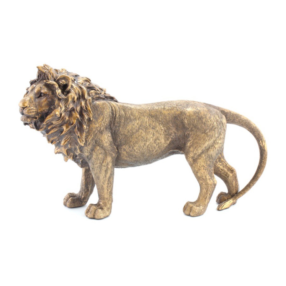 Relections bronze colour Lion Statue Ornament Figurine