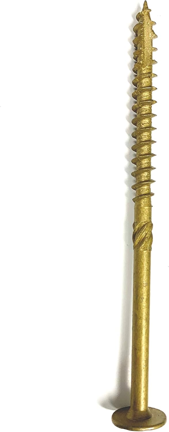 Big Timber 1CTX156 T-30#15 x 6" Construction Lag Screw Knurled Shank Type-17, Bronze, (100per Pack)