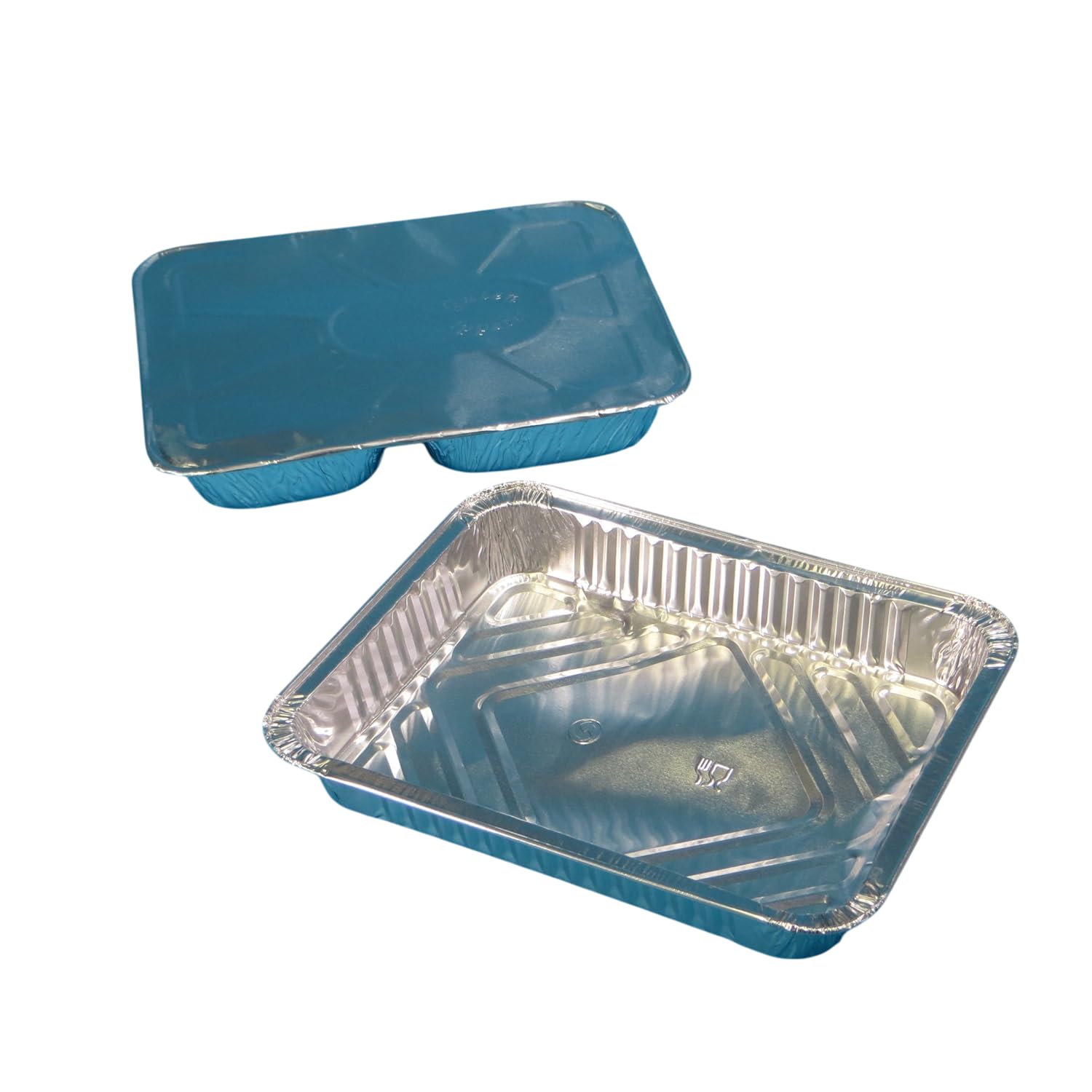 Pro DP 500 Aluschalen Assietten Aluminiumschalen Aluminium Menüschalen ECO ungeteilt tief 227x177x38mm mit Alu Deckel Guten Appetit