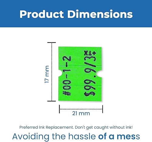 Miniatura 2 de Etiquetas verdes para pistola de precio Monarch 1131, 1 manga, 8 rollos, 20,000 etiquetas