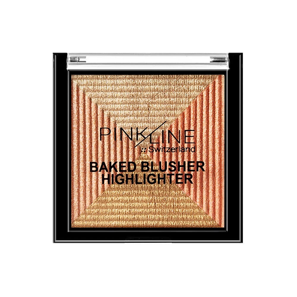 PINK LINE Instant Glow SHIMMER FLOWER HIGHLIGHTER Makeup Face Powder Make Up Long Lasting & Waterpoof Shimmer Metallic Finish