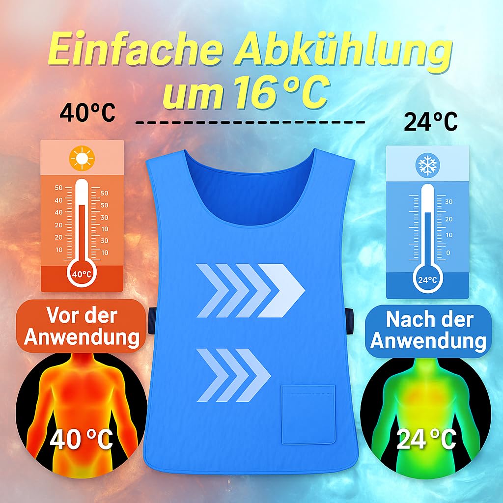 TeamSky Chaleco refrigerante para verano para hombre y mujer, chaleco de hielo transpirable para trabajo al aire libre, deportes y pesca