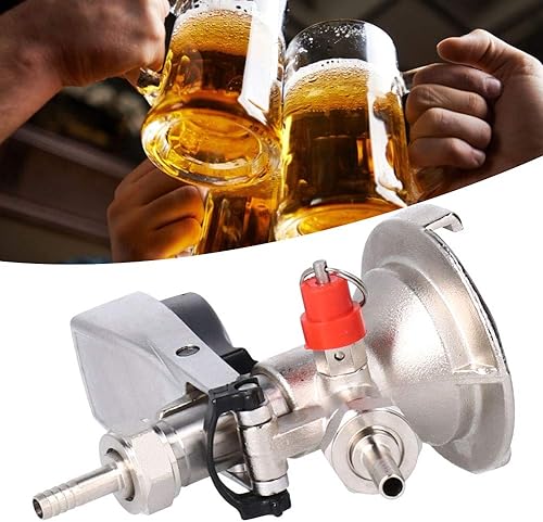 Miniatura 4 de Acoplador de barril, acoplador de cerveza tipo G5/8 A, distribuidor de grifo de barril de acero inoxidable, acoplador de cerveza con válvula de