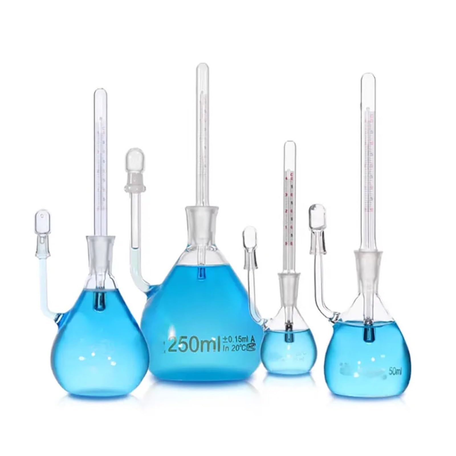 Mit Gläser befestigte Temperatur-Pyknometer-Dichteflasche mit Thermometer-Pyknometer(5ml)