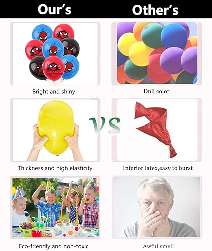 Miniatura 2 de Suministros para fiestas de cumpleaños, decoraciones de cumpleaños para niños, incluye pancarta de cumpleaños, globos, cinta plana dorada