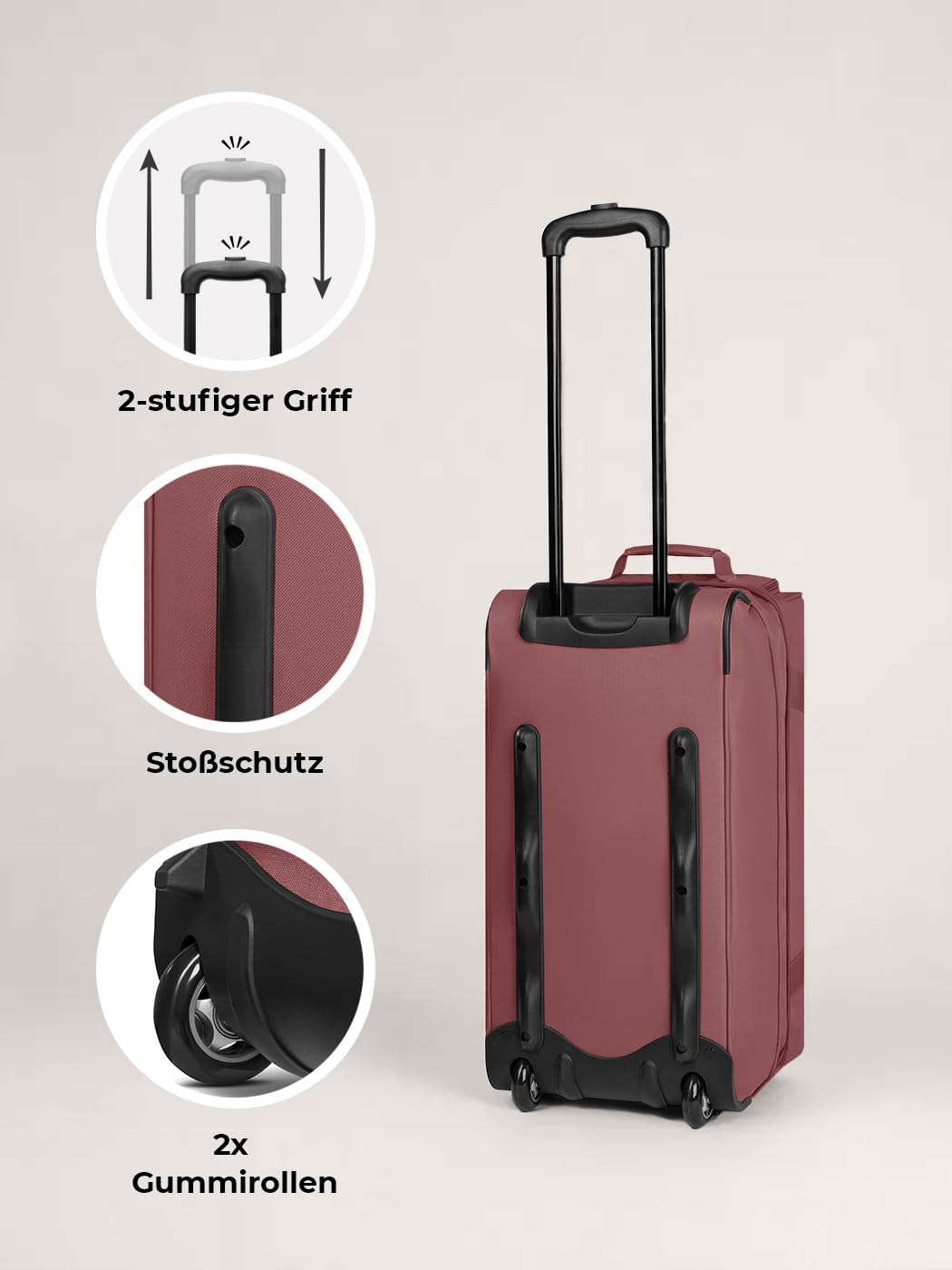 Stammarartikel Duffle Essentials Exp., rose, M (55 cm) erweiterbar, Torba podróżna exp. z kółkami