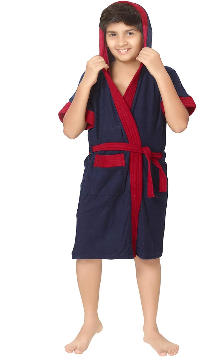 Buy Sanddune Kids Bathrobe 100 Terry Cotton Shower Gown Half Sleeve