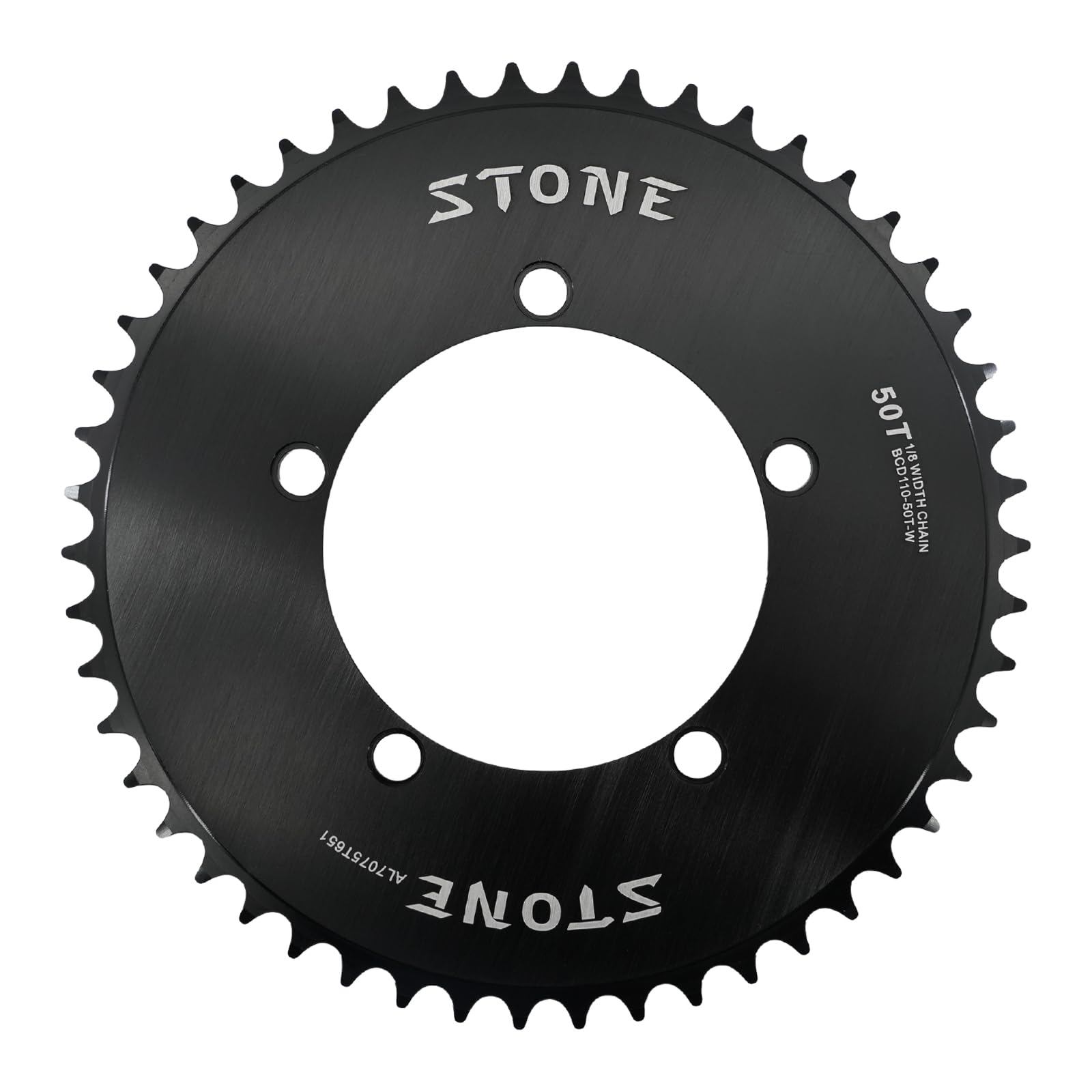 Stone Chainring 110BCD Single Speed Fixed Gear Fixie Track Bike Round 42T 46T 48T 50T 52t 54 57T 58t 59T 60t 110 bcd Chainwheel 1/2 * 1/8 Chain