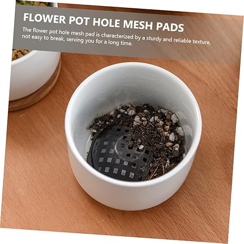 Miniatura 7 de Yardwe 60 Pcs Flower Pot Filter Cover Plastic shims Potted Plants Live Succulents Plants Bonsai Pot Bottom mesh pad Plant Pot Bottom Net Drainage