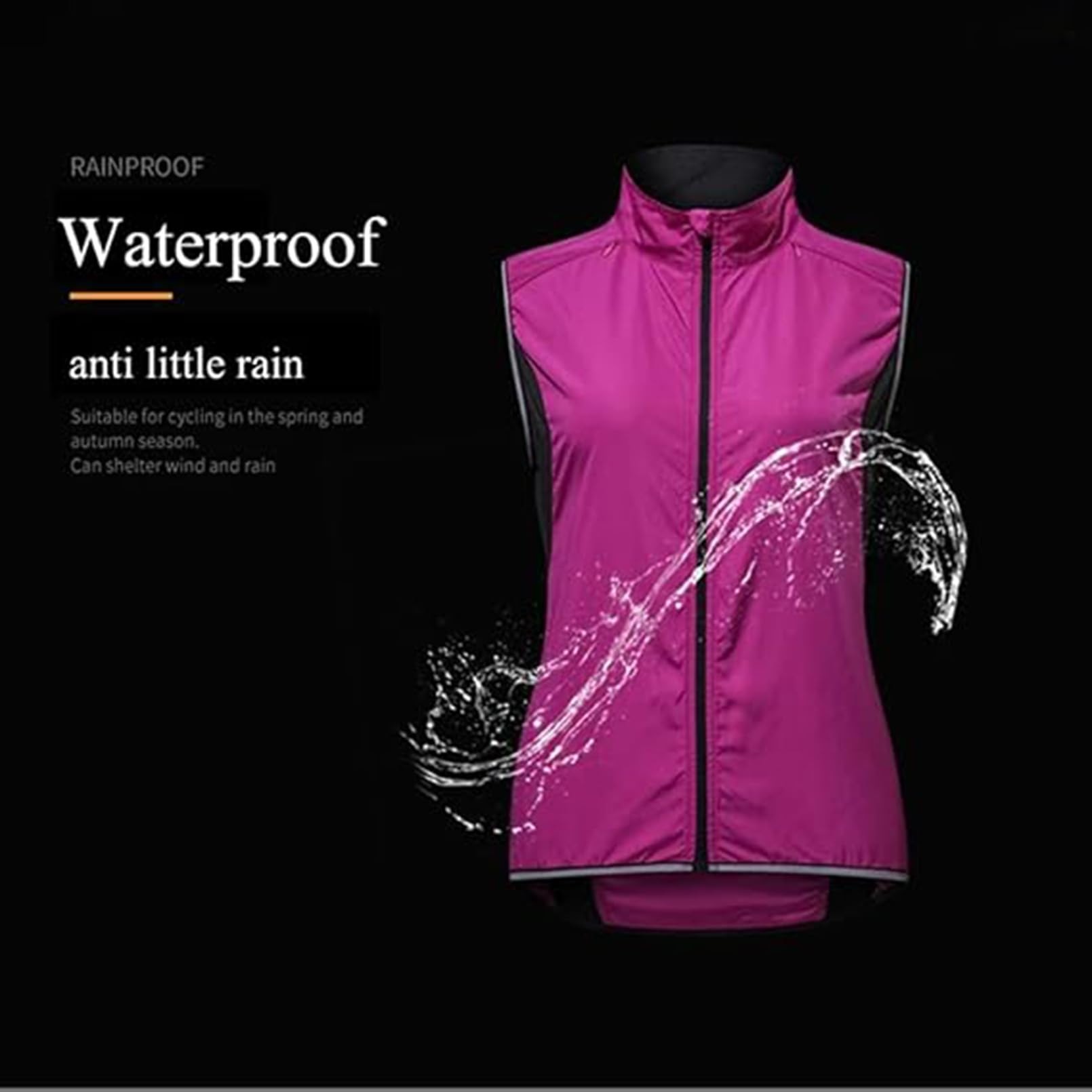 Gilet de Cyclisme pour Femme sans Manches Coupe-Vent Hauts Cyclisme Maillots de Cyclisme Respirants Gilet Cyclisme Réfléchissant Haute Visibilité Course Légères Respirantes,Purple-XL