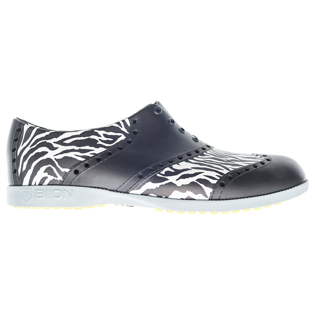 Oxford Pattern Unisex Golf Shoes - Zebra - Men's (6(W8)) Black