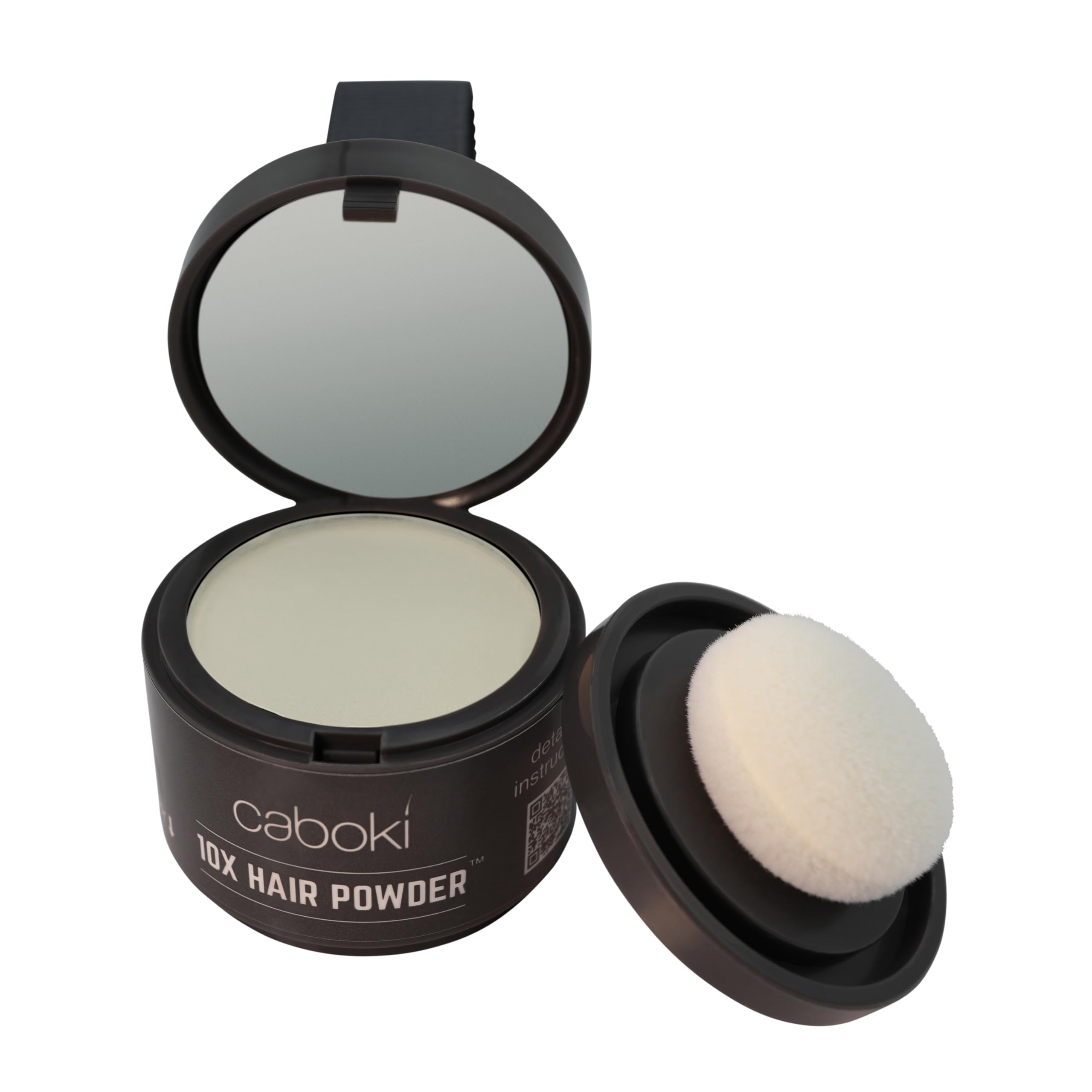 Caboki Thinning Hair Powder for Root Touch Up, Cover Gray & Fill in Hairline Loss, Edges . TALC-Free, Healthful Powder Volumizer for Men and Women. Silver White
