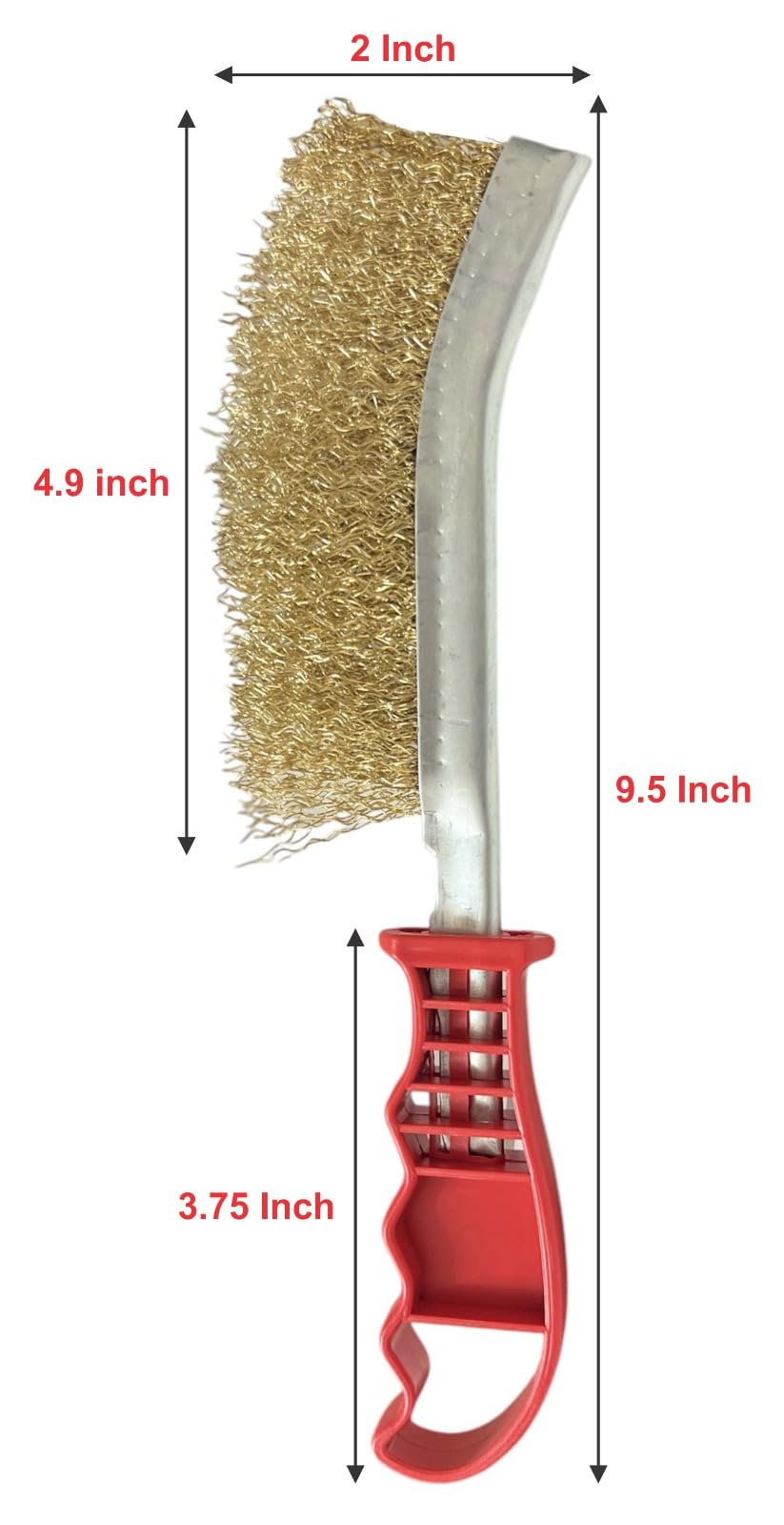 EPITECH MART (2pcs) Stainless Steel Wire Hand Brush DIY Metal Cleaner Scourer Rust Paint Removing Tool(Knife Brush) 1