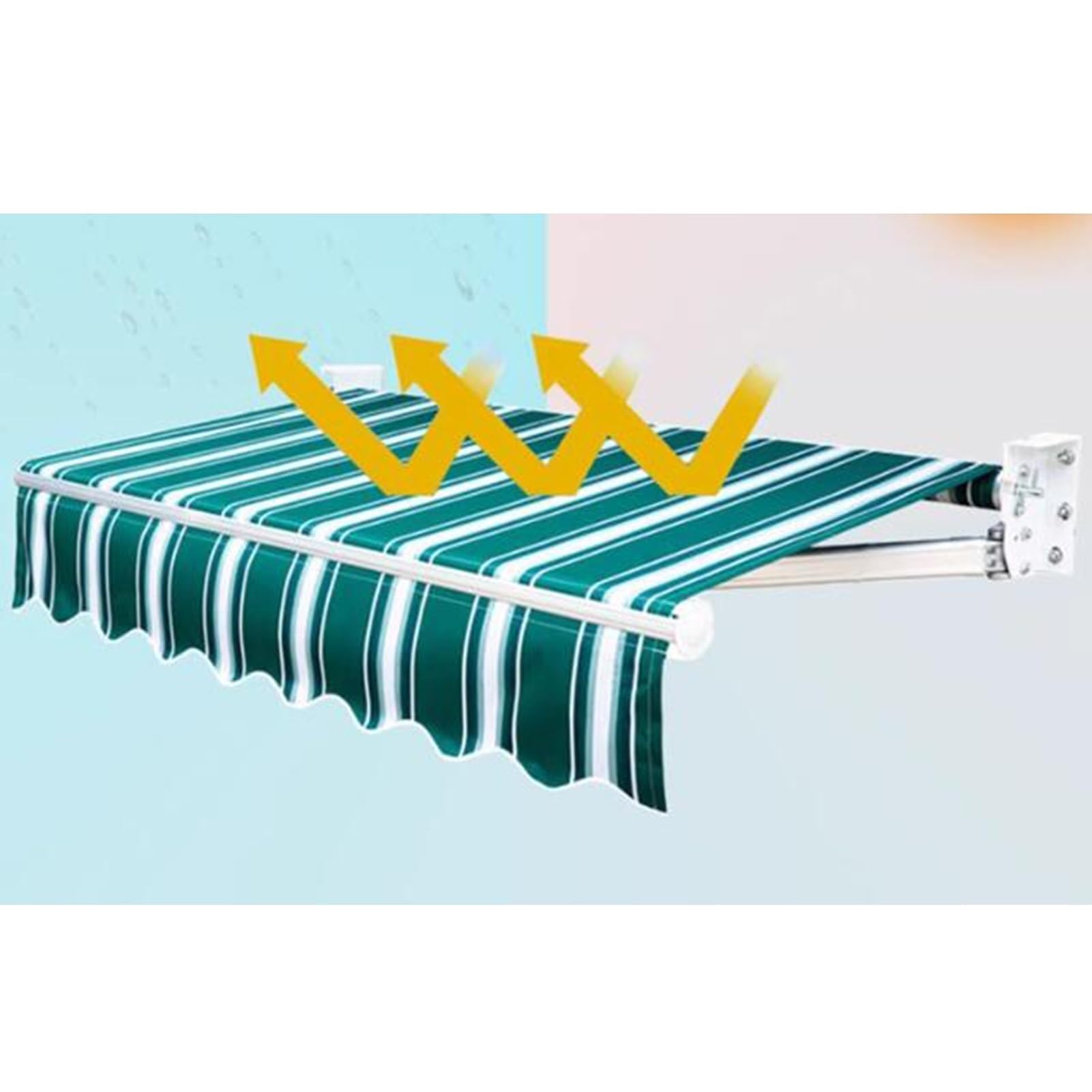 Tissu d'ombrage d'auvent rétractable avec protection UV et neige multi-taille