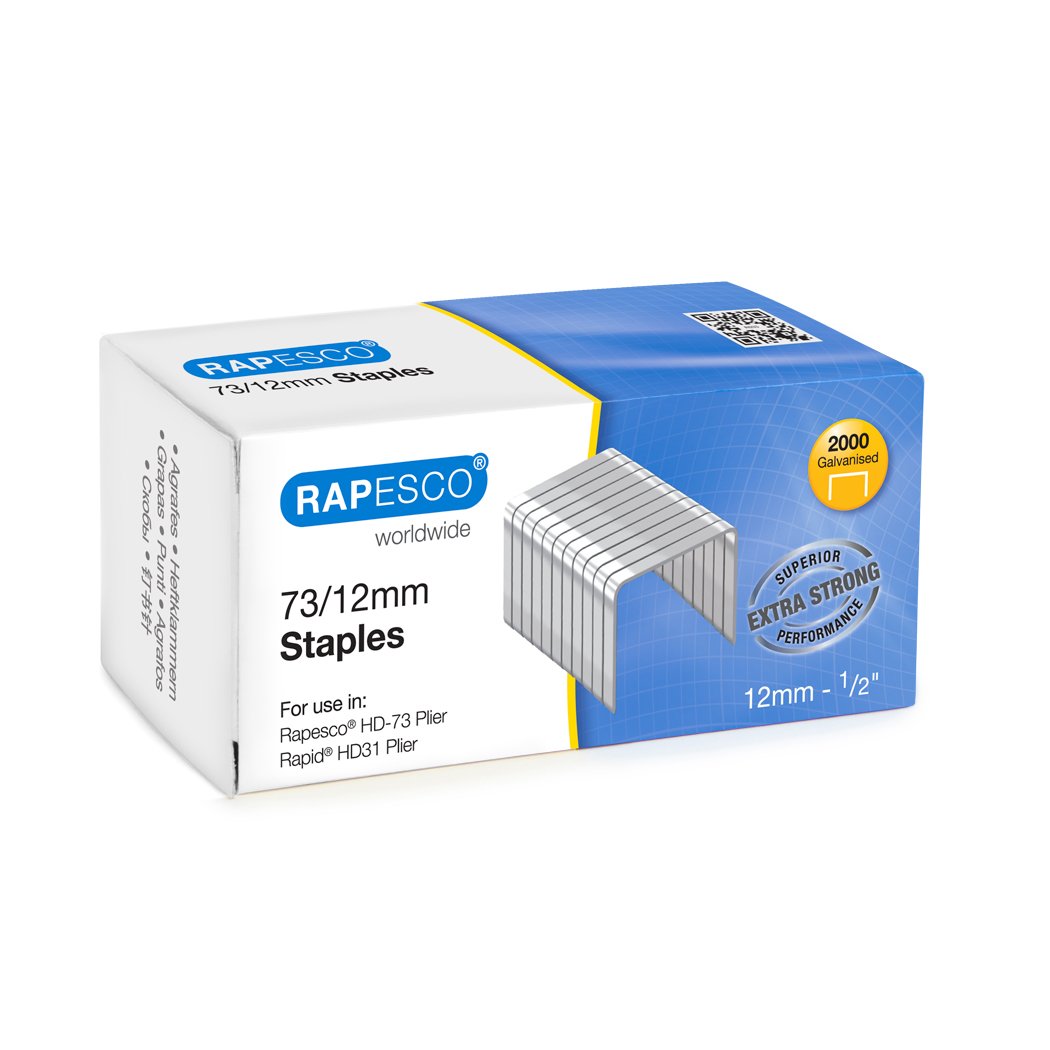 Rapesco 1306 Cucitrice a Pinza per Alti Spessori HD-73 e 2000 Punti 73/12 mm, Capacità 70 Fogli, Cromato