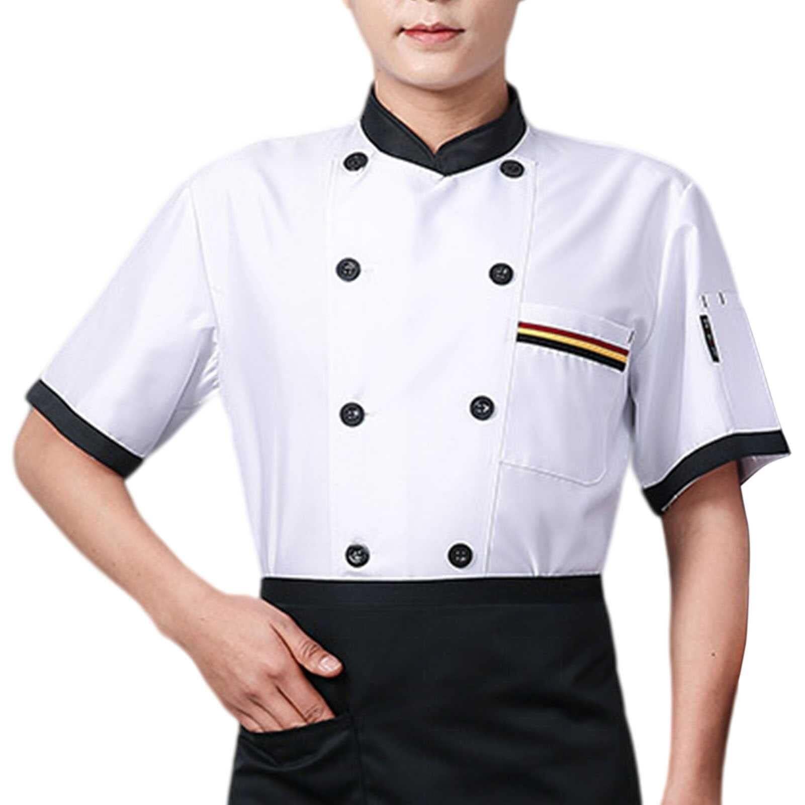 Uniforme de Camarero de Verano, Chaqueta de Chef de Restaurante, Abrigo de Ropa de Trabajo de Sushi de Manga 3/4, Uniformes de Chef de Sushi Transpirables