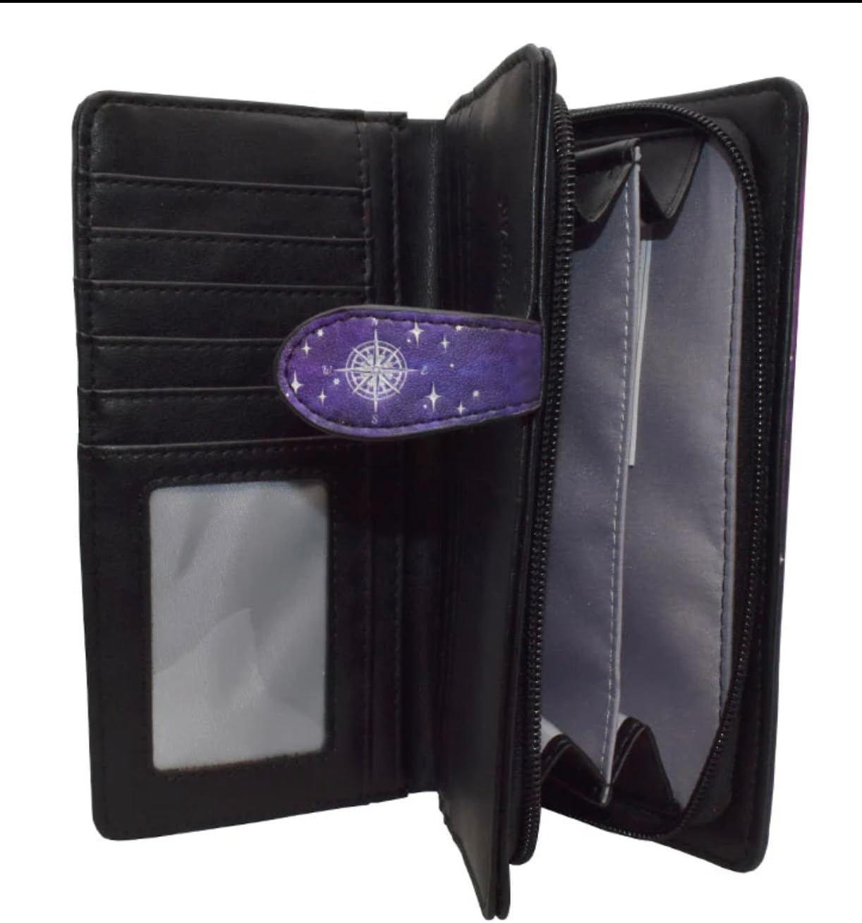 Shag Wear Animal Constellations Large Wallet for Women and Teen Girls Vegan Faux Leather Purple 7" - Image 2