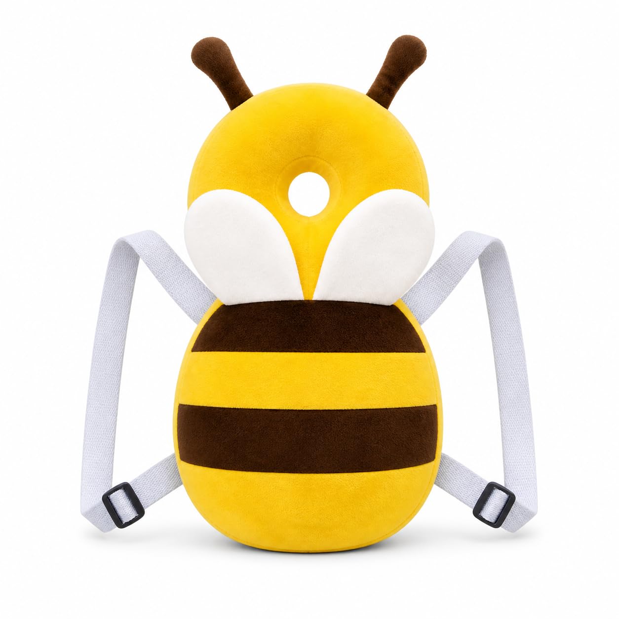 GLUN® Baby Cute Honey Bee Soft Cushioning Fall Protector Backpack Pack of 1 Yellow & Black Colour, Adjustable Shoulder Belt, Head Protection Back for 6-12 Month Toddler Babies-image-18