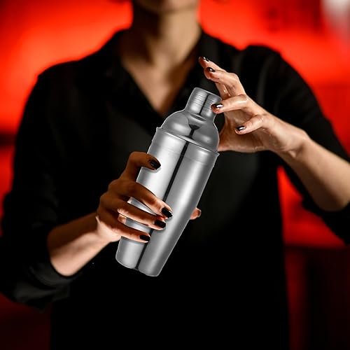 Miniatura 5 de Nitial Coctelera de acero inoxidable de 25 onzas, coctelera de Martini profesional sin fugas, coctelera de bebida Margarita integrada, mezcladores