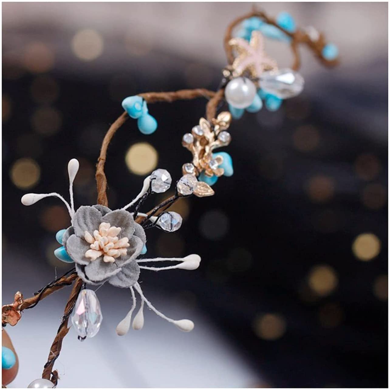 Brautblume Band Haarband Stirnband Frauen Kopfschmuck Tiara Hochzeit Braut Haarschmuck Zubehör
