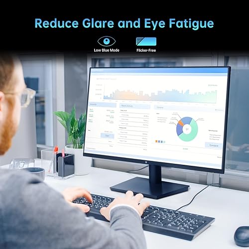 Miniatura 4 de KTC Monitor de computadora Full HD 1080P de 24 pulgadas, monitor de juegos HDR10 de 100 Hz sin marco con puertos Freesync, HDMI y VGA, monitor de PC